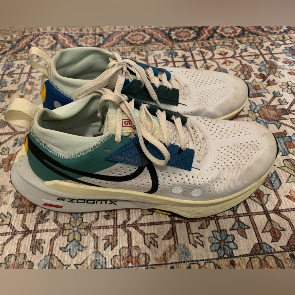 Nike ZoomX Sneakers - White, Blue, and Yellow